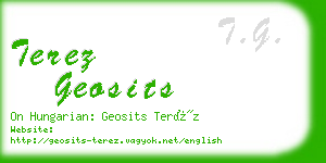 terez geosits business card